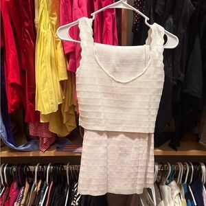 White Sleeveless Knit Set